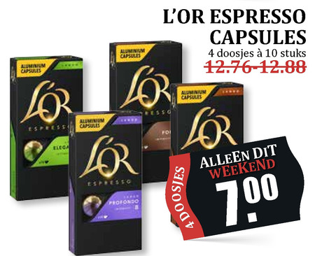 Douwe Egberts L Or   koffiecups folder aanbieding bij  MCD Supermarkt Basis - details