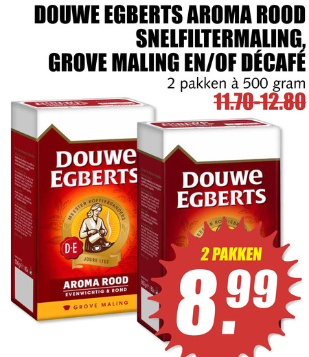 Douwe Egberts   koffie folder aanbieding bij  MCD Supermarkt Basis - details