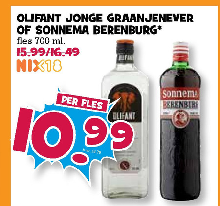 Olifant   berenburg, jenever folder aanbieding bij  Boons Markt - details