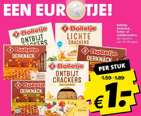 Bolletje   knackebrod, crackers folder aanbieding bij  Boni - details