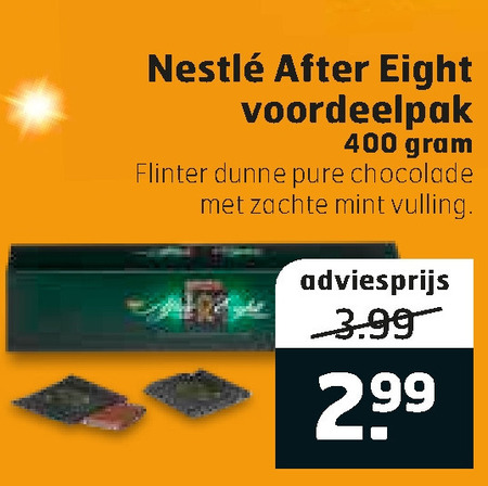 After Eight   chocolade folder aanbieding bij  Trekpleister - details