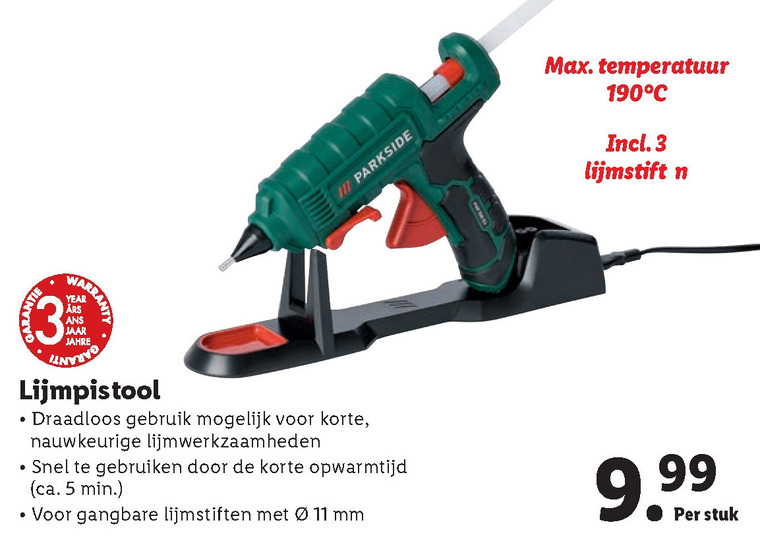 Parkside   lijmpistool folder aanbieding bij  Lidl - details