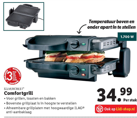 genezen Nageslacht tempo SilverCrest grillplaat folder aanbieding bij Lidl - details