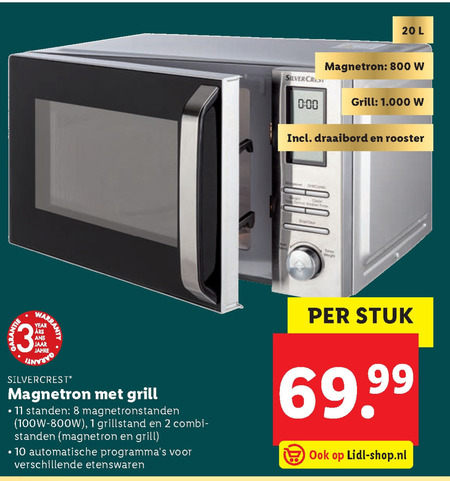 SilverCrest   combimagnetron folder aanbieding bij  Lidl - details