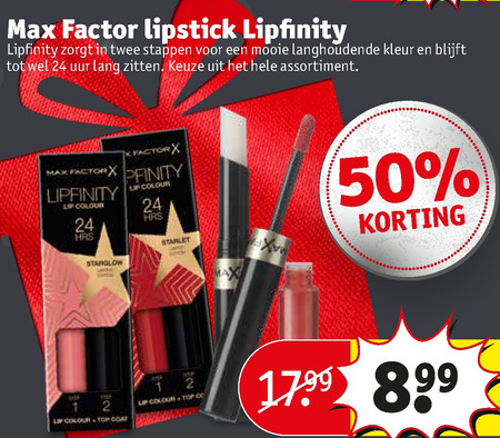 Max Factor   lipstick folder aanbieding bij  Kruidvat - details