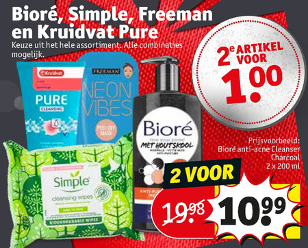 Biore   gezichtsmasker, gezichtsreiniging folder aanbieding bij  Kruidvat - details