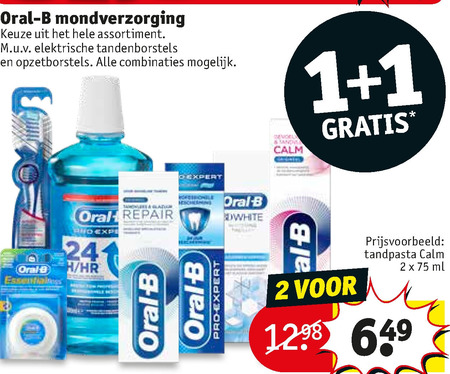 Oral-B   mondwater, tandenborstel folder aanbieding bij  Kruidvat - details