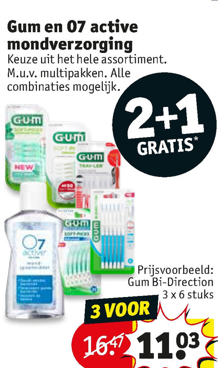 O7 Active   mondwater, interdentale ragers folder aanbieding bij  Kruidvat - details