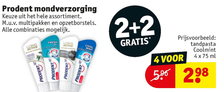 Prodent   tandenborstel, tandpasta folder aanbieding bij  Kruidvat - details