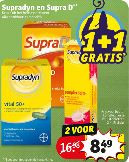 Supradyn   multivitaminen, vitamine folder aanbieding bij  Kruidvat - details