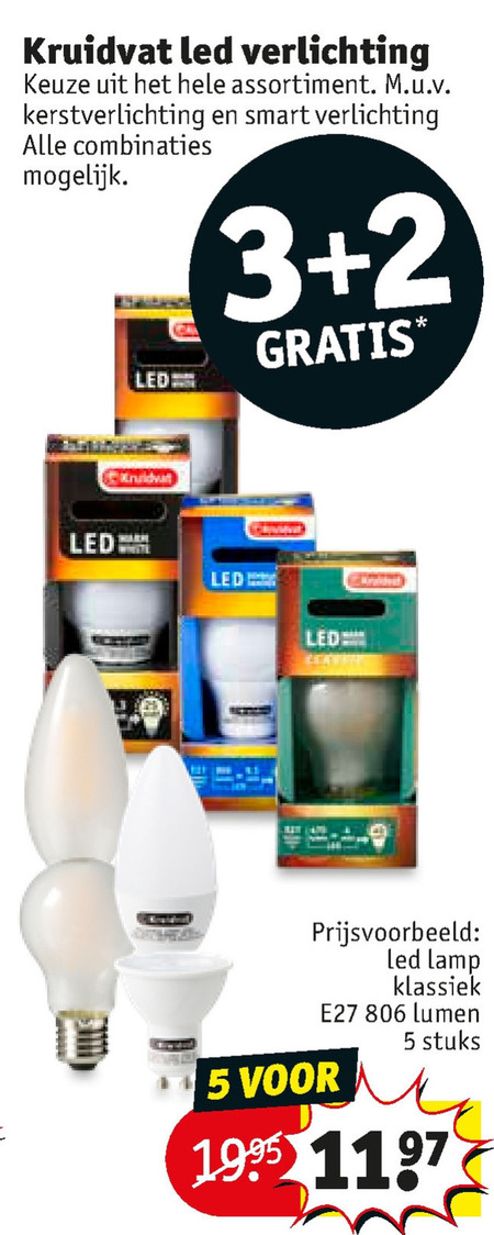 Consequent Foto specificeren Kruidvat Huismerk led lamp folder aanbieding bij Kruidvat - details