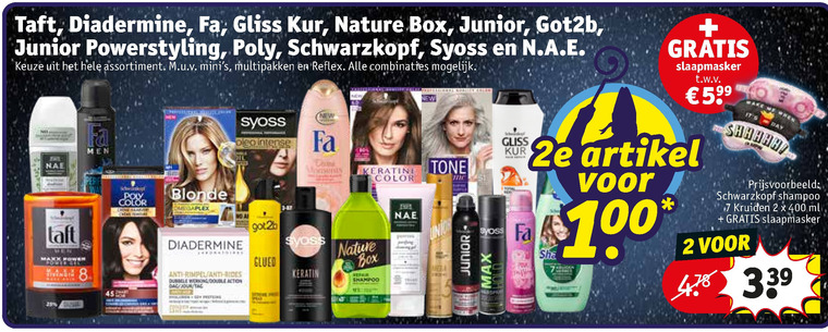 Schwarzkopf   shampoo, haargel folder aanbieding bij  Kruidvat - details