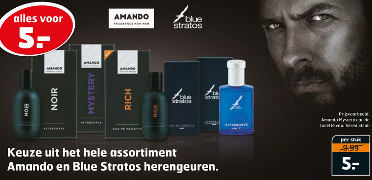 Amando   aftershave, eau de toilette folder aanbieding bij  Trekpleister - details