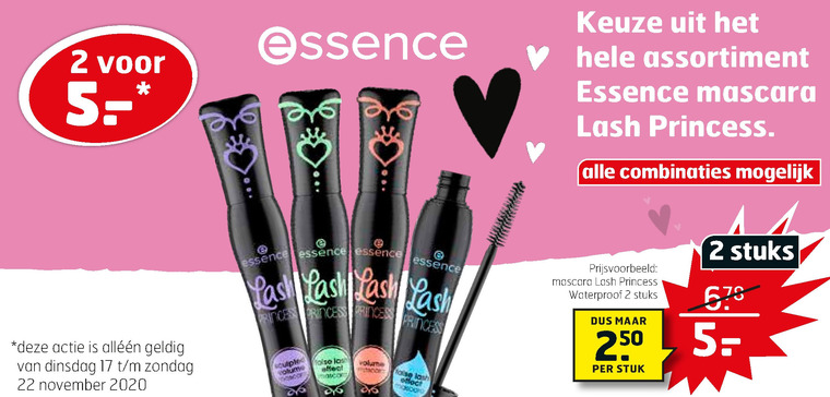 Essence   mascara folder aanbieding bij  Trekpleister - details