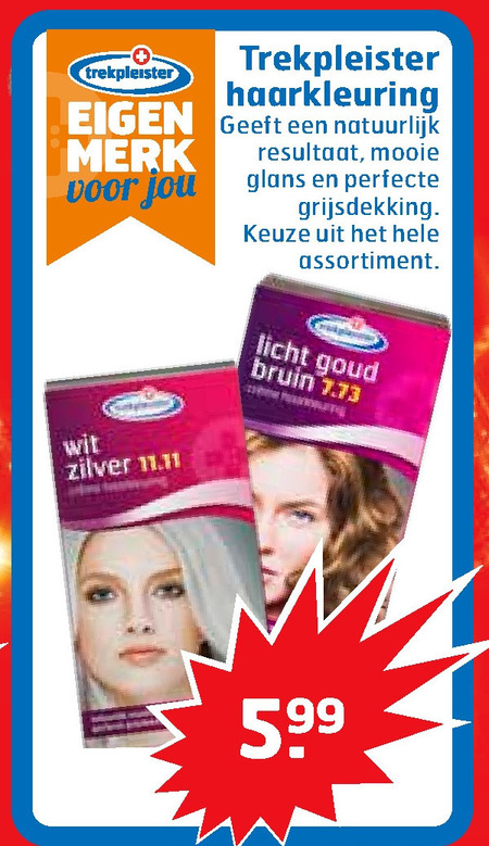 Trekpleister Huismerk   haarkleuring folder aanbieding bij  Trekpleister - details