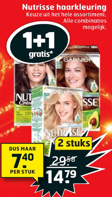 Garnier Nutrisse   haarkleuring folder aanbieding bij  Trekpleister - details