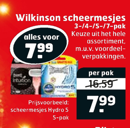 Wilkinson   scheermesjes folder aanbieding bij  Trekpleister - details