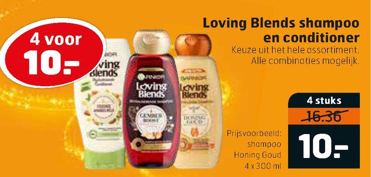 Garnier Loving Blends   conditioner, shampoo folder aanbieding bij  Trekpleister - details