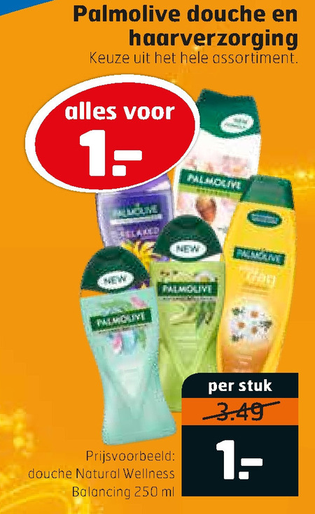 Palmolive   haarverzorging, douchegel folder aanbieding bij  Trekpleister - details