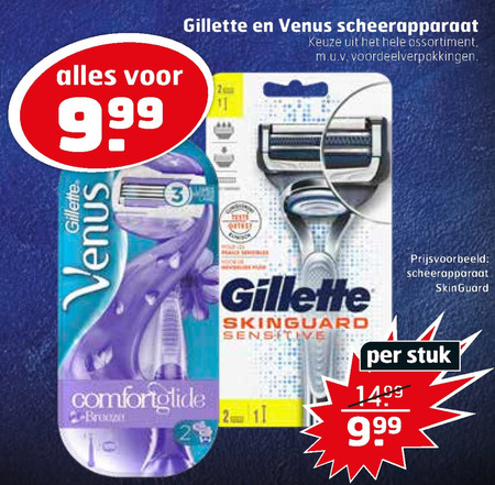 Gillette   dames handscheerapparaat, heren handscheerapparaat folder aanbieding bij  Trekpleister - details