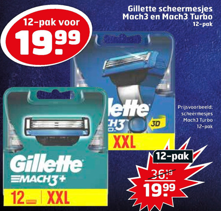 Gillette   scheermesjes folder aanbieding bij  Trekpleister - details