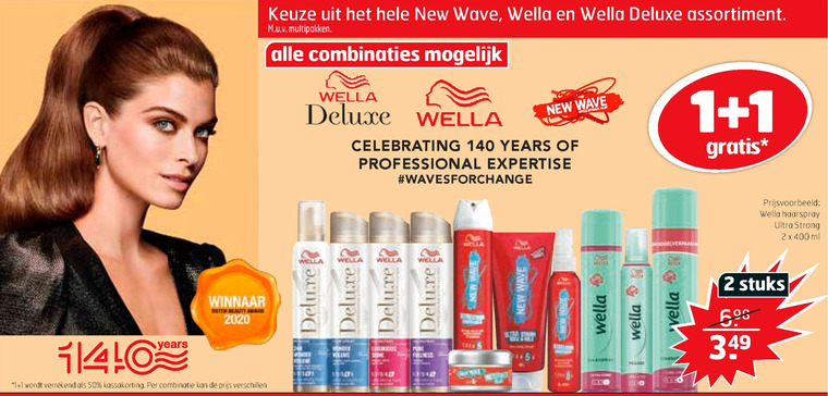 Wella   hairspray, haargel folder aanbieding bij  Trekpleister - details