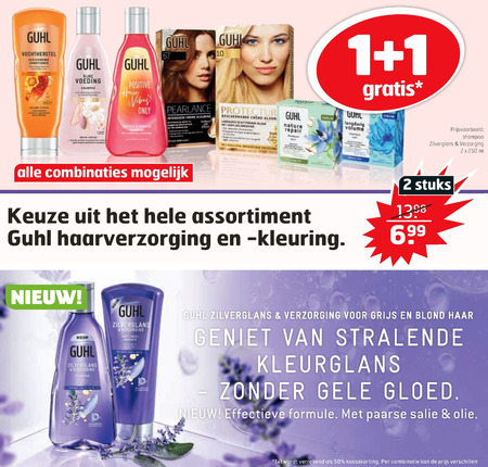 Guhl   haarverzorging, haarkleuring folder aanbieding bij  Trekpleister - details