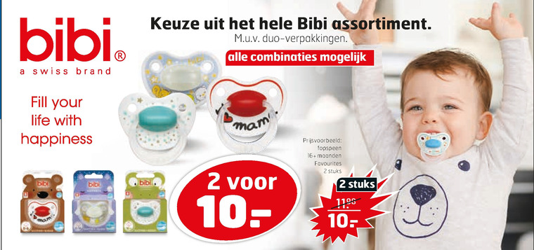 Bibi   fopspeen folder aanbieding bij  Trekpleister - details