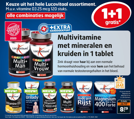 Lucovitaal   multivitaminen, voedingssupplement folder aanbieding bij  Trekpleister - details