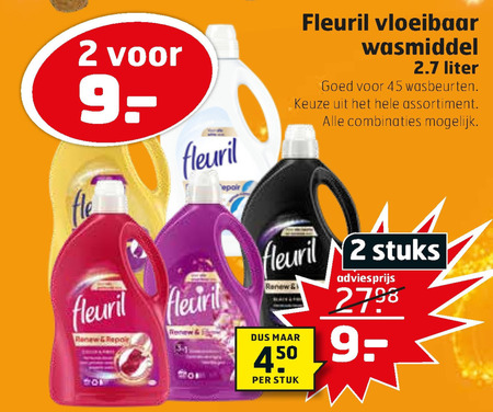 Fleuril   wasmiddel folder aanbieding bij  Trekpleister - details