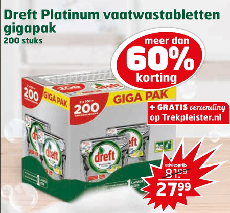 Dreft   vaatwasmiddel folder aanbieding bij  Trekpleister - details