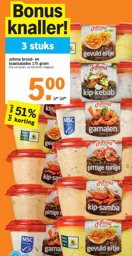 Johma   salade folder aanbieding bij  Albert Heijn - details