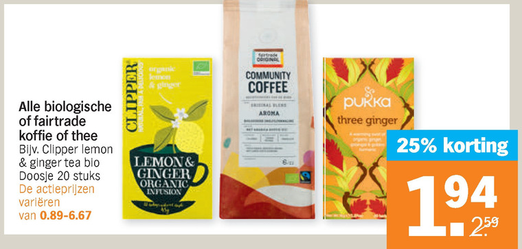 Tree Vida   koffiecups, koffie folder aanbieding bij  Albert Heijn - details