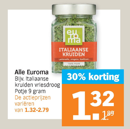 Euroma   kruiden folder aanbieding bij  Albert Heijn - details