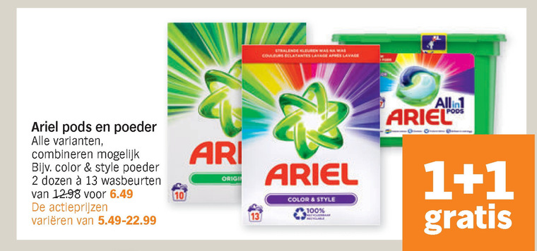 Ariel   wasmiddel folder aanbieding bij  Albert Heijn - details