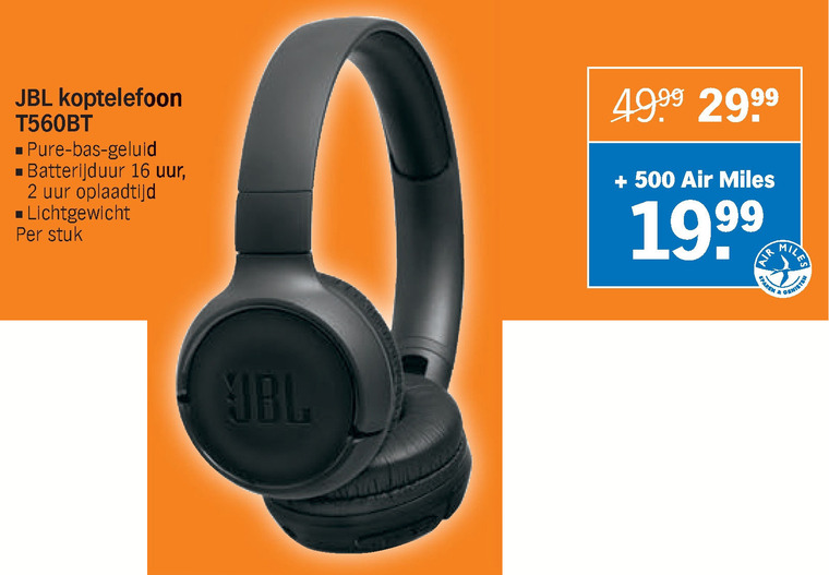 JBL   koptelefoon folder aanbieding bij  Albert Heijn - details