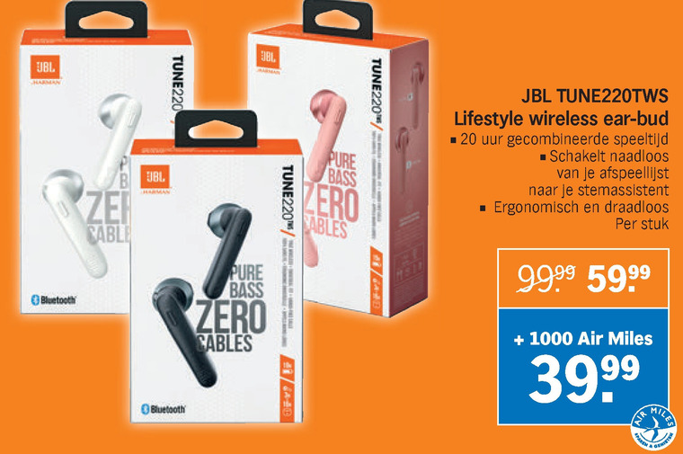 JBL   oortelefoon folder aanbieding bij  Albert Heijn - details