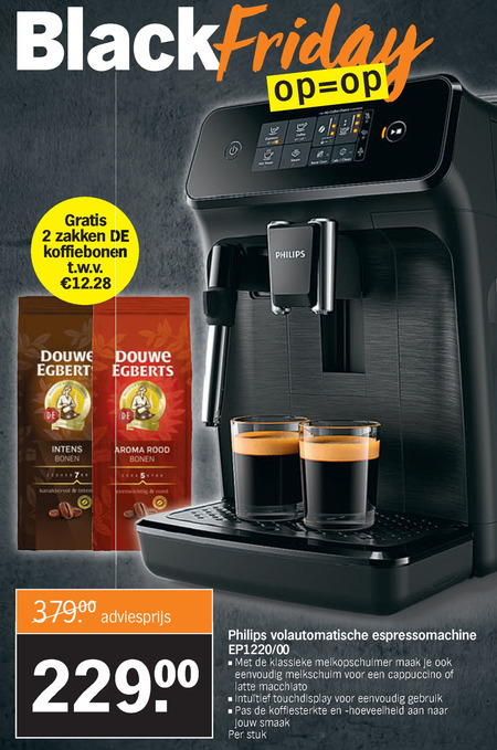 Wind Schuur vergiftigen Philips espressoapparaat, koffiebonen folder aanbieding bij Albert Heijn -  details