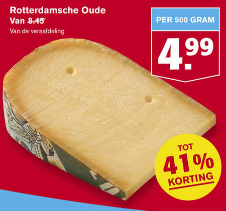 Rotterdamsche Oude   kaas folder aanbieding bij  Hoogvliet - details