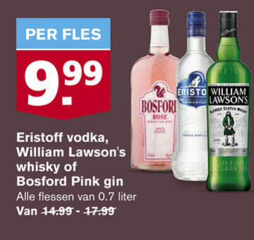 William Lawsons   whisky, wodka folder aanbieding bij  Hoogvliet - details