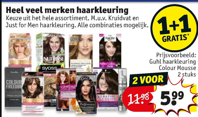 Guhl   haarkleuring folder aanbieding bij  Kruidvat - details