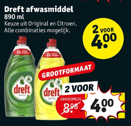 Dreft   afwasmiddel folder aanbieding bij  Kruidvat - details