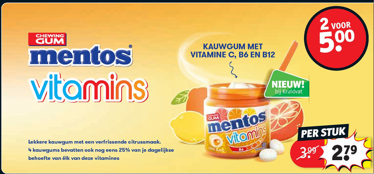 Mentos   vitamine folder aanbieding bij  Kruidvat - details