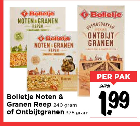 Bolletje   cereals, mueslireep folder aanbieding bij  Vomar - details