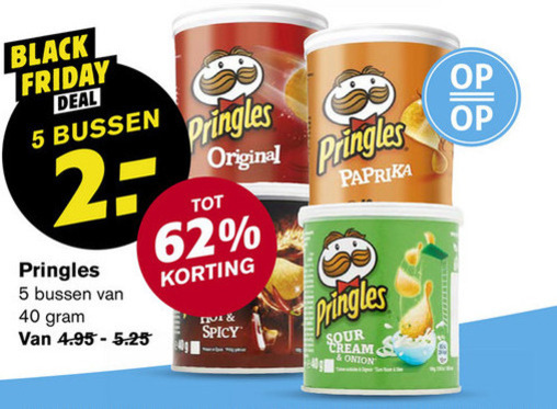 Pringles   chips folder aanbieding bij  Hoogvliet - details