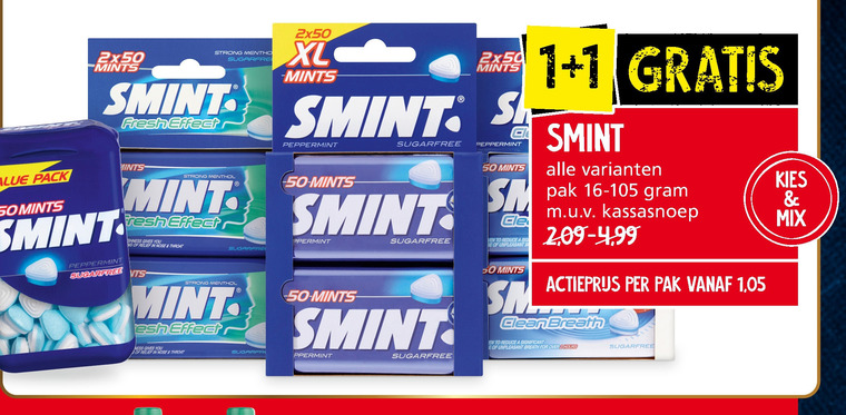 Smint   kauwgom folder aanbieding bij  Jan Linders - details