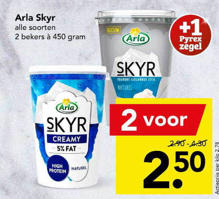 Arla   vruchtenyoghurt, yoghurt folder aanbieding bij  Deen - details