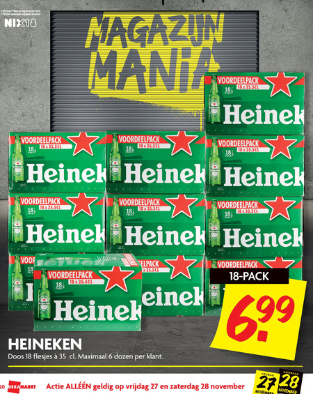 Heineken   flesje bier folder aanbieding bij  Dekamarkt - details