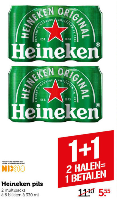 Heineken   blikje bier folder aanbieding bij  Coop - details