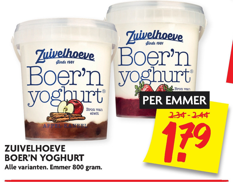 Zuivelhoeve   vruchtenyoghurt folder aanbieding bij  Dekamarkt - details